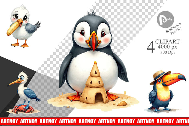 Sublimation Derpy Beach Birds Sublimation artnoy 