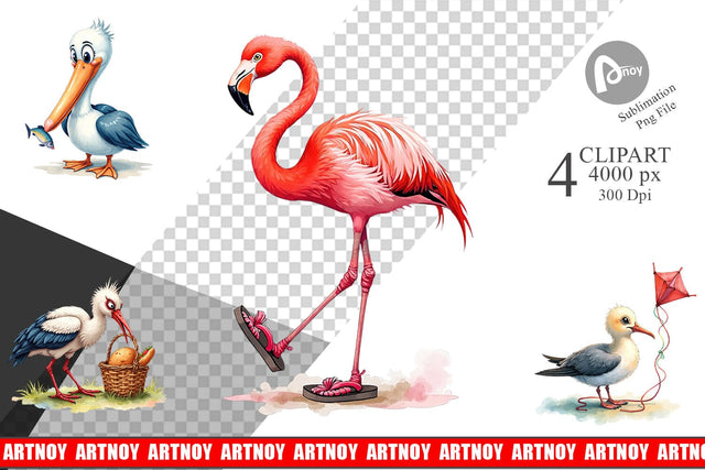 Sublimation Derpy Beach Birds Sublimation artnoy 