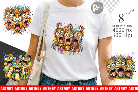 Sublimation Desert Animal Heat Hysteria Ink Sketch Sublimation artnoy 