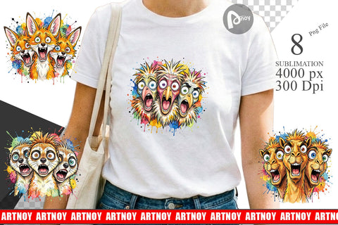 Sublimation Desert Animal Heat Hysteria Ink Sketch Sublimation artnoy 