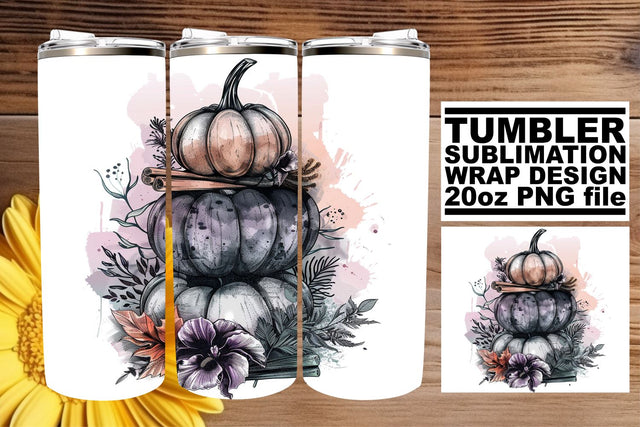 Sublimation Design Autumn Pumpkin Tumbler Sublimation afrosvg 