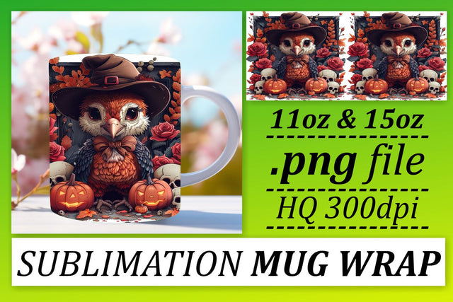 Sublimation Design: Turkey Mug Wrap 11oz/15oz Sublimation afrosvg 
