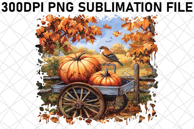 Sublimation Design: Watercolor Print Fall Landscape Mug PNG Sublimation afrosvg 