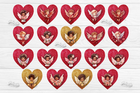 Sublimation earring bundle Teardrop Round and Heart shape Flower Sublimation design Valentine png Sublimation Createya Design 