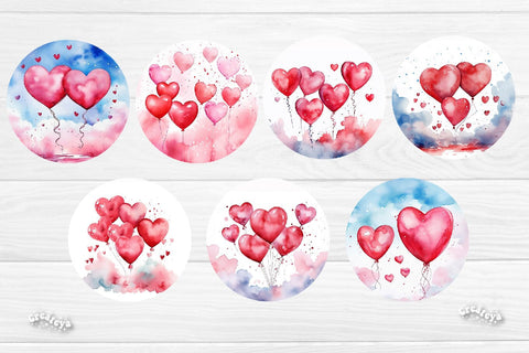 Sublimation earring bundle Teardrop Round and Heart shape Flower Sublimation design Valentine png Sublimation Createya Design 
