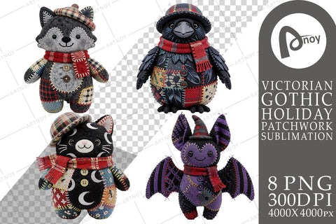 Sublimation Eerie Woodland Gothic Plush Friends Sublimation artnoy 