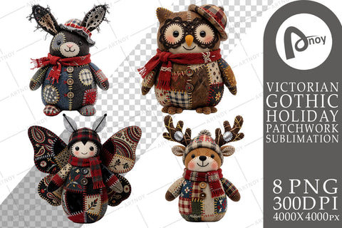 Sublimation Eerie Woodland Gothic Plush Friends Sublimation artnoy 
