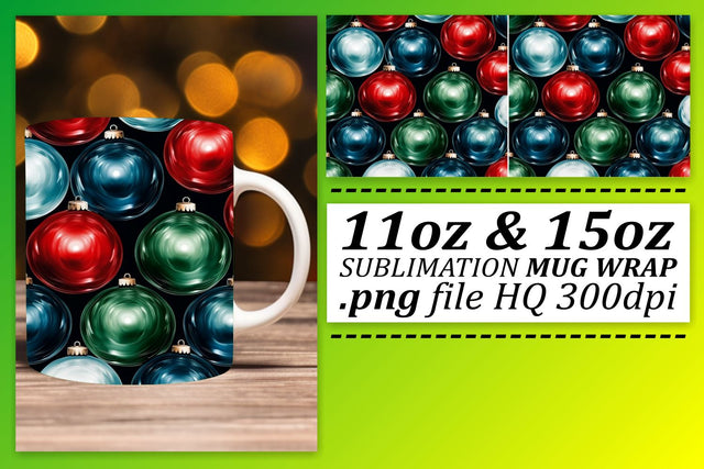 Sublimation Elegance: Ornaments Pattern Mug Wrap Sublimation afrosvg 