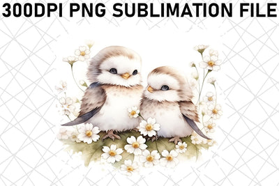 Sublimation Elegance with Watercolor Birds Sublimation afrosvg 