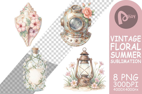 Sublimation Elegant Coastal Summer Watercolor Sublimation artnoy 