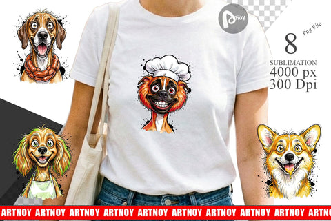 Sublimation Enthusiastic BBQ Dog Watercolor Sublimation artnoy 