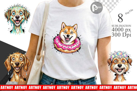 Sublimation Enthusiastic Wet Dog Pool Party Sublimation artnoy 