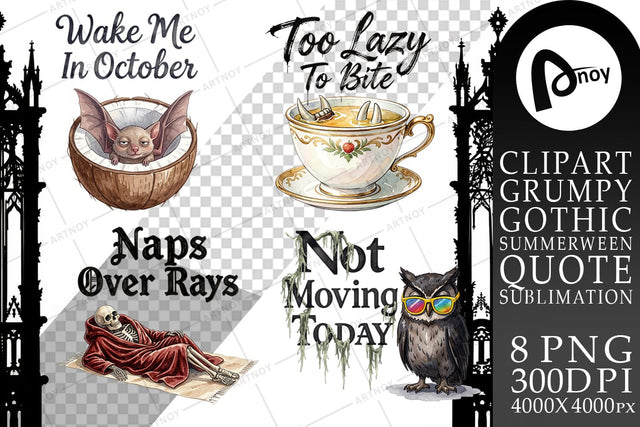 Sublimation Eternally Lazy Goth Summer Quote Sublimation artnoy 