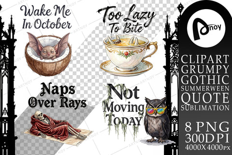 Sublimation Eternally Lazy Goth Summer Quote Sublimation artnoy 