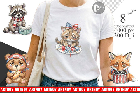 Sublimation Exhausted BBQ Animal Burnout Vibes Sublimation artnoy 