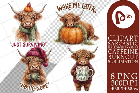 Sublimation Exhausted Highland Beast Quotes Sublimation artnoy 