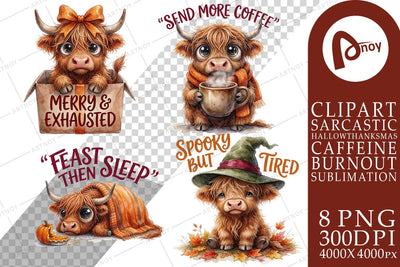 Sublimation Exhausted Highland Beast Quotes Sublimation artnoy 