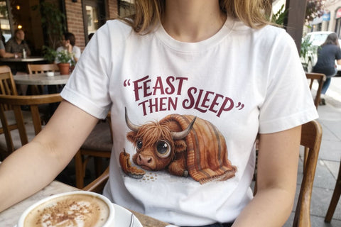 Sublimation Exhausted Highland Beast Quotes Sublimation artnoy 