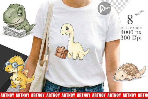 Sublimation Exhausted Office Dinosaur Sublimation artnoy 