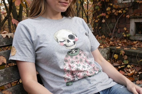 Sublimation Expressive Sassy Playful Gothmas Skulls Sublimation artnoy 