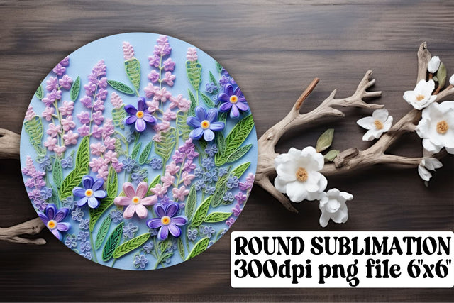 Sublimation Extravaganza - 3D Flowers, Round Ornaments, Circle, Keychain, Car Coaster Sublimation afrosvg 