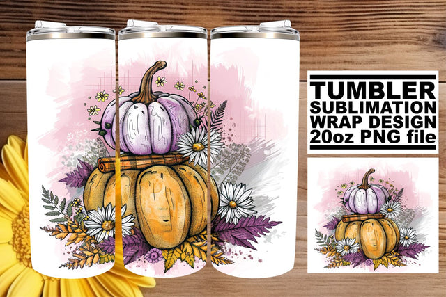 Sublimation Fall Pumpkin Tumbler Design Sublimation afrosvg 