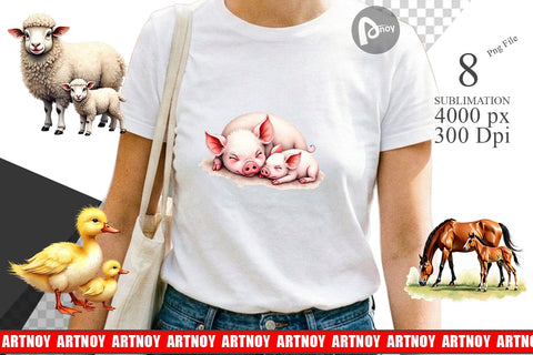 Sublimation Farmyard Babies Sublimation artnoy 