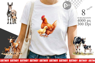 Sublimation Farmyard Babies Sublimation artnoy 