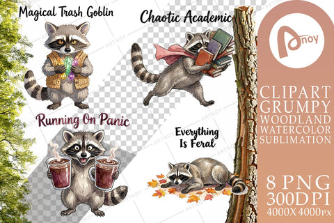 Sublimation Feral Raccoon Chaotic Whimsigoth Sublimation artnoy 