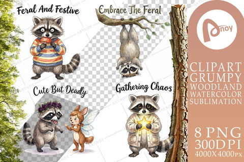 Sublimation Feral Raccoon Chaotic Whimsigoth Sublimation artnoy 