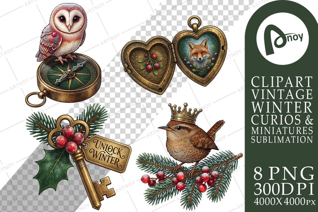 Sublimation Festive Woodland Curio Keepsakes Sublimation artnoy 