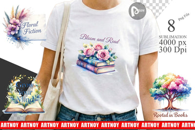 Sublimation Floral Reading Quotes Sublimation artnoy 
