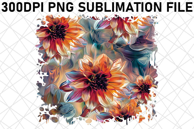 Sublimation Flowers in Full Bloom Sublimation afrosvg 