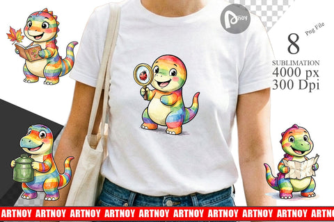 Sublimation Forest Scout Dino Watercolor Sublimation artnoy 