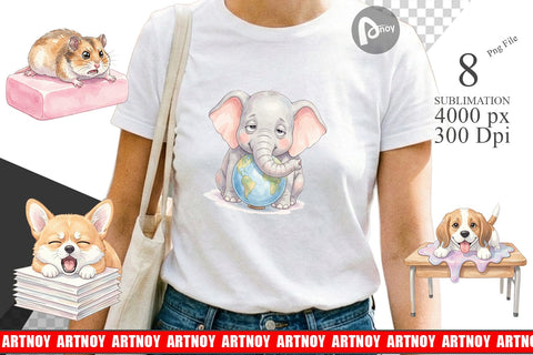 Sublimation Friday Burnout Animal Watercolor Sublimation artnoy 