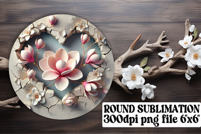 sublimation-friendly! , Bright round PNGs for custom keychains, 3D Heart Sublimation afrosvg 