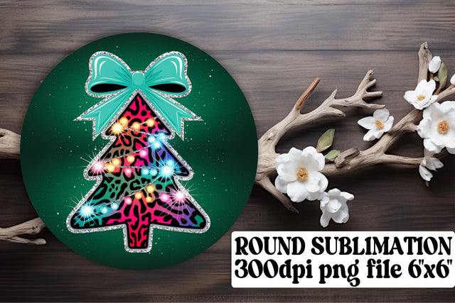 sublimation-friendly files! , Unique circle PNGs for keychains, Neon Xmas Sublimation afrosvg 
