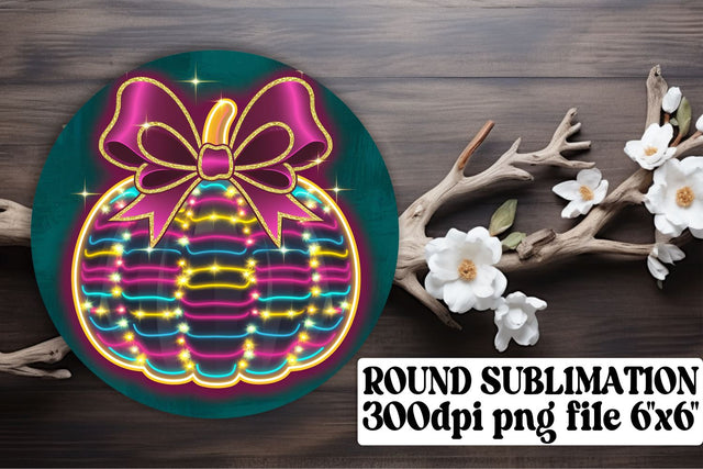 sublimation-friendly! , High-quality circle PNGs for trendy keychains, Neon Fall Sublimation afrosvg 