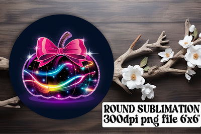 sublimation-friendly! , Vibrant round PNGs for unique keychains, Neon Fall Sublimation afrosvg 