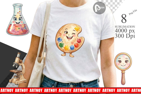Sublimation Funky Art Science Mascot Watercolor Sublimation artnoy 