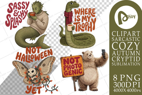 Sublimation Funny Autumn Water Cryptid Sublimation artnoy 