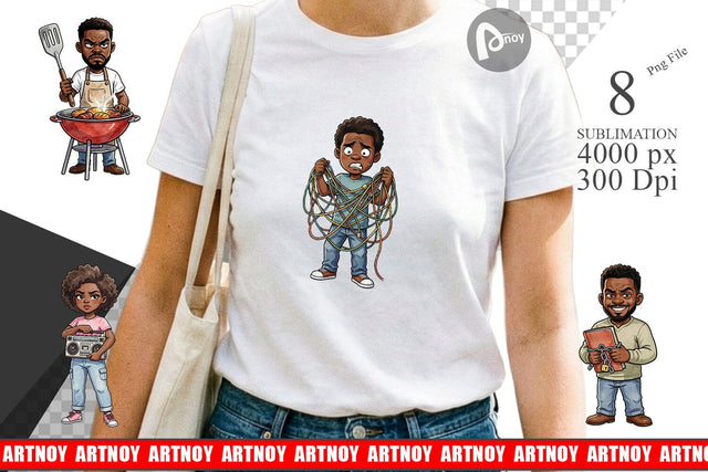 Sublimation Funny Black Family Cookout Sublimation artnoy 