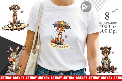 Sublimation Funny Summer Quote Animals Sublimation artnoy 