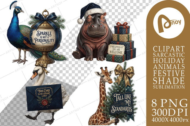 Sublimation Gift Wrap Grump Sarcastic Animals Sublimation artnoy 
