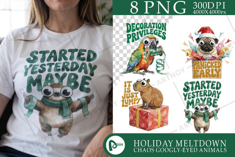 Sublimation Gift-Wrapping Gone Wrong Animals Sublimation artnoy 
