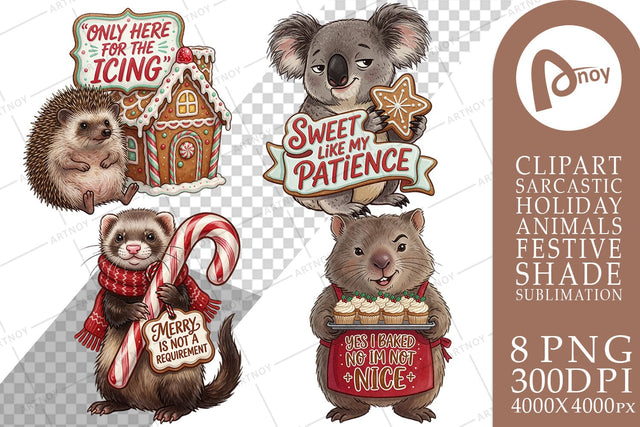 Sublimation Gingerbread Bakery Shade Animals Sublimation artnoy 