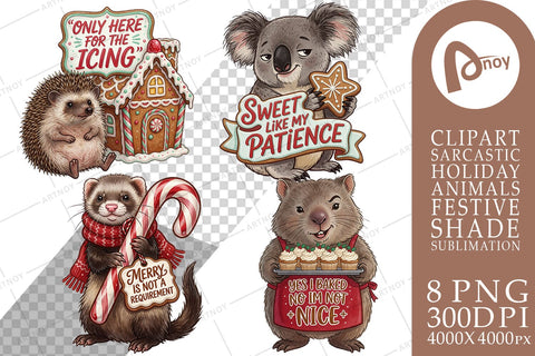 Sublimation Gingerbread Bakery Shade Animals Sublimation artnoy 