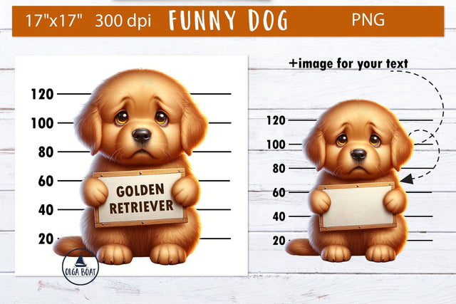 Sublimation Golden retriever | Funny dog clipart Sublimation Olga Boat Design 