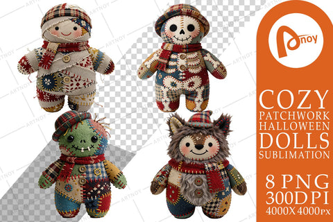 Sublimation Gothic Stitchery Classic Monster Dolls Sublimation artnoy 