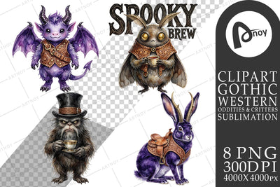 Sublimation Gothic Western Cryptid Tea Party Sublimation artnoy 